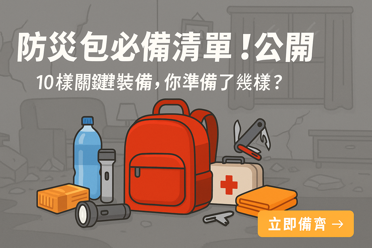 防災包，地震包，避難包，緊急避難包