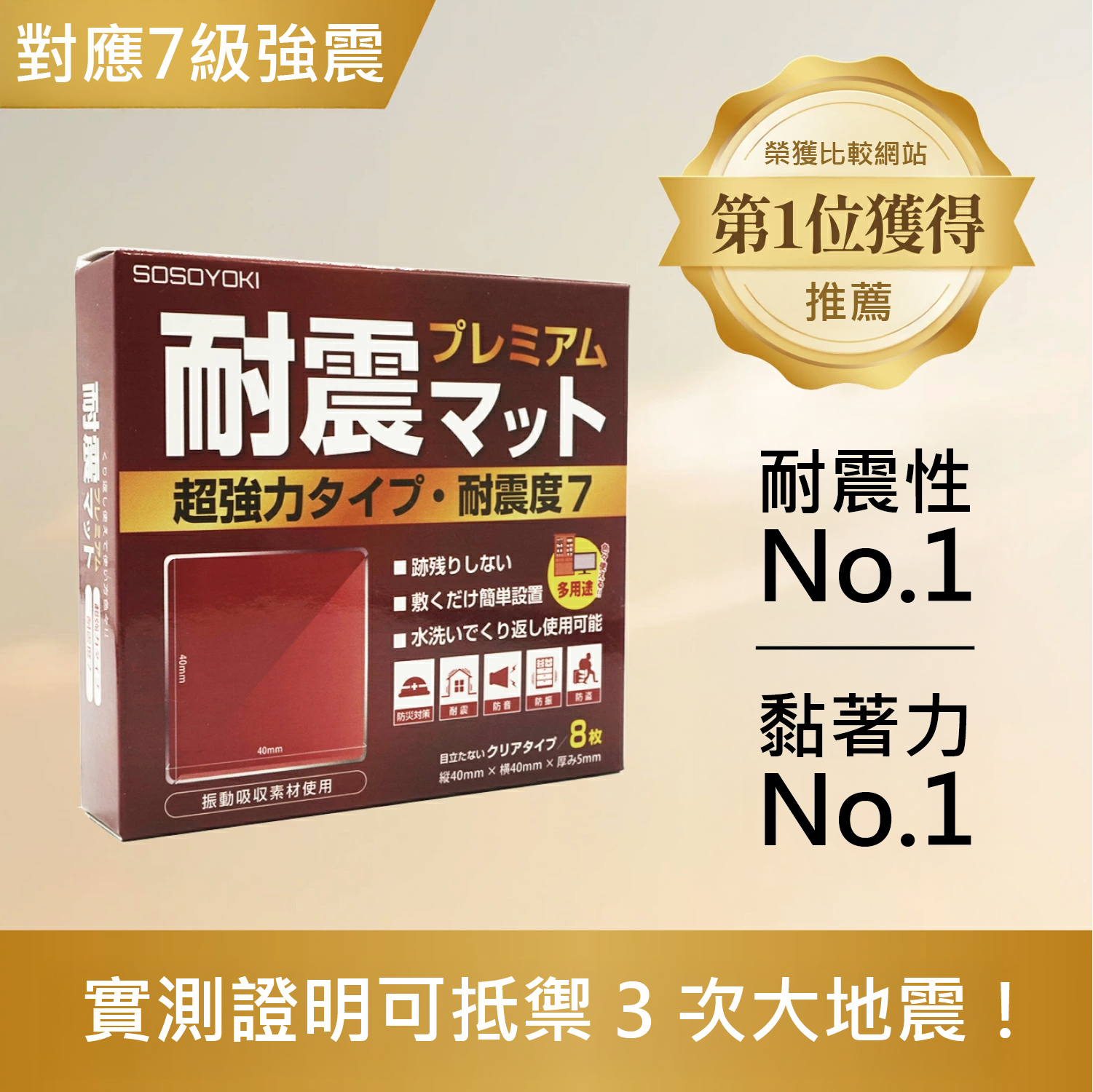 防震墊，地震，防災包，耐震墊，SOSOYOKI