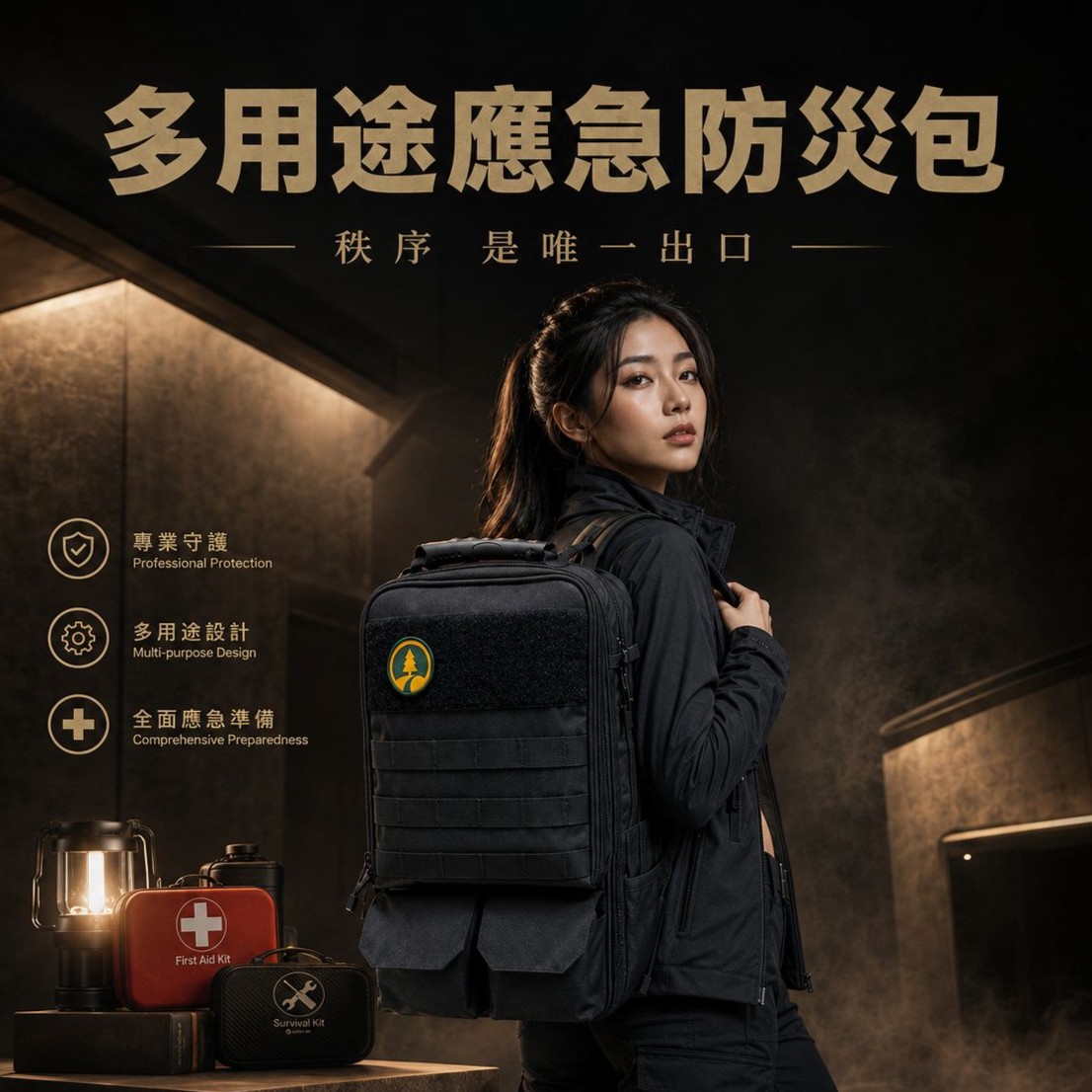 防災包,避難包,地震包,緊急乾糧,防煙頭罩